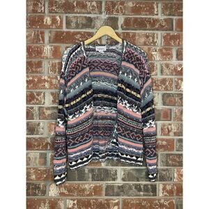Vintage Capezio Knit Cardigan Size Medium Colorful Cottagecore Grannycore Cozy